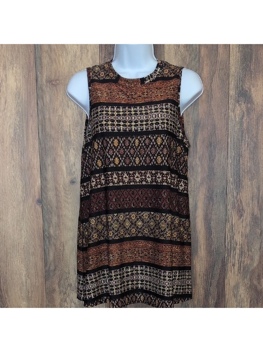 AB Studio Patterned Tank Top Blouse L                                       L137